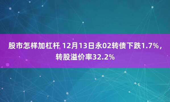 股市怎样加杠杆 12月13日永02转债下跌1.7%，转股溢价率32.2%